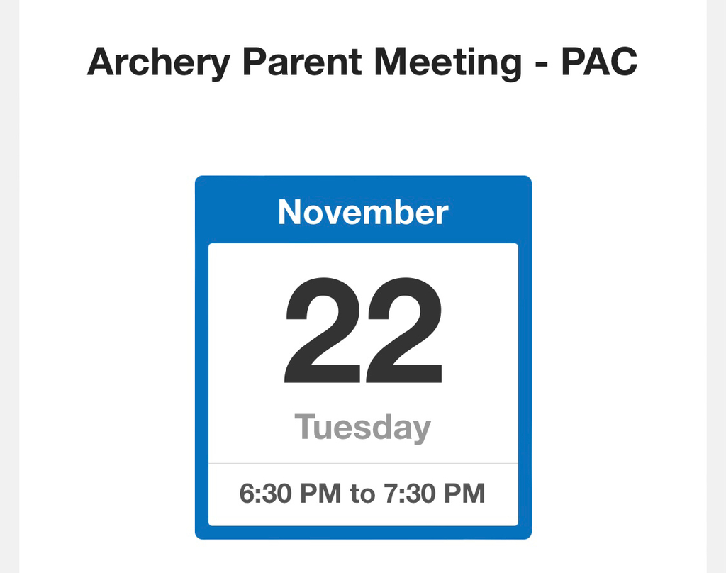 Archery Parent Meeting